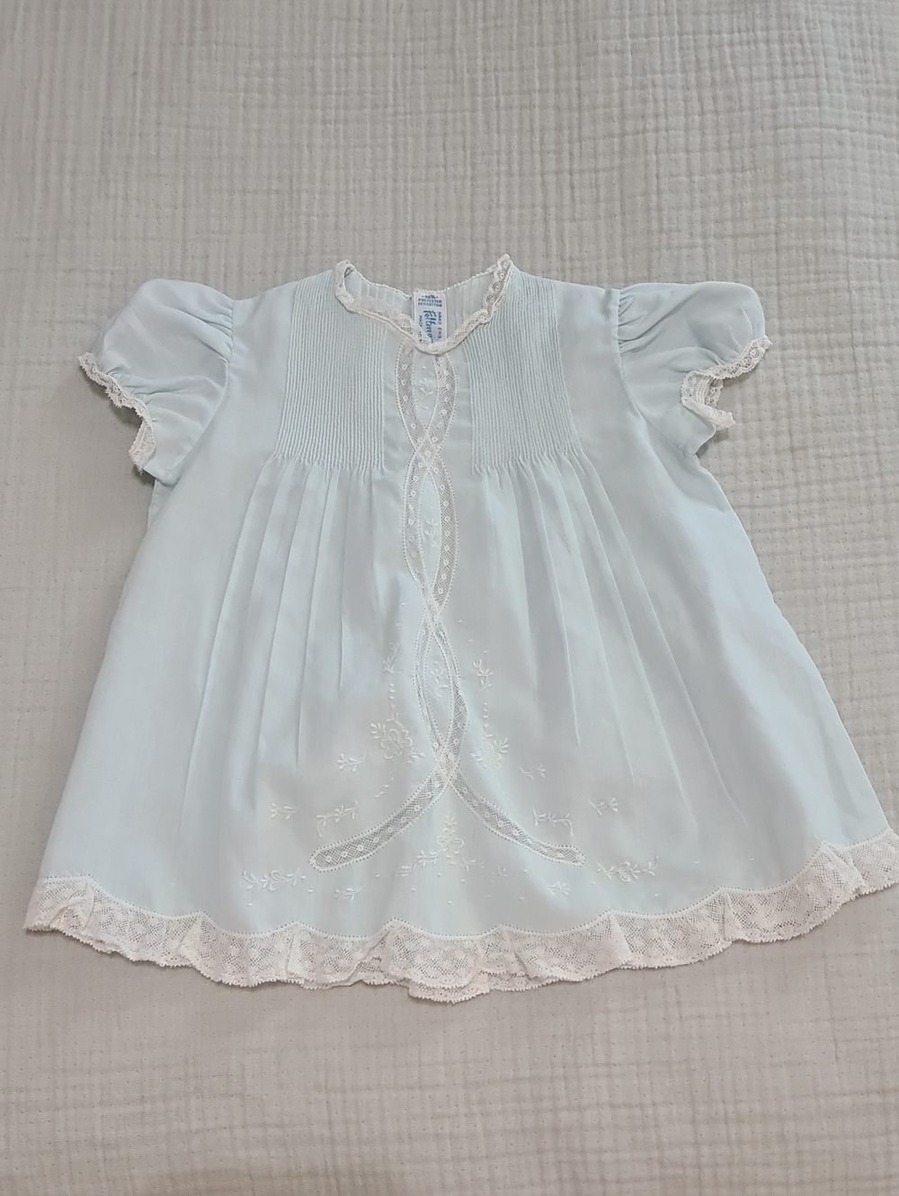 Feltman Bros - Vintage Hand Embroidered 2 Piece Baby Blue Set